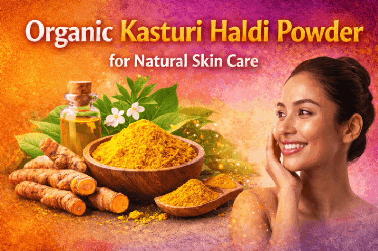 Organic Kasturi Haldi Powder for Natural Skin Care